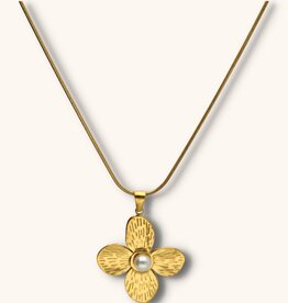 J&J Ketting met statement parelbloem