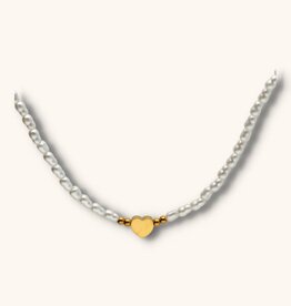 J&J Parelketting met hartje