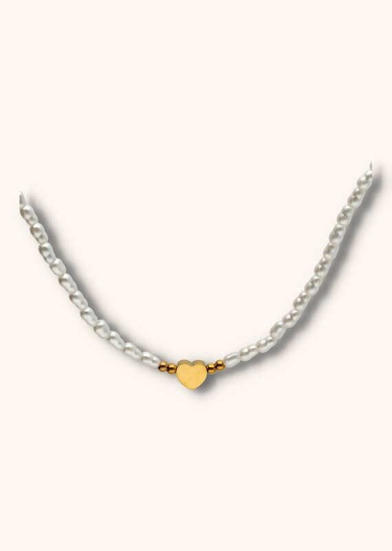 J&J Parelketting met hartje