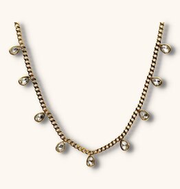 J&J Ketting met strass druppels