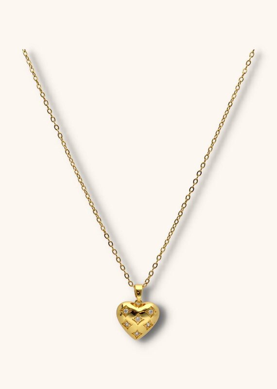 J&J Diamond heart ketting