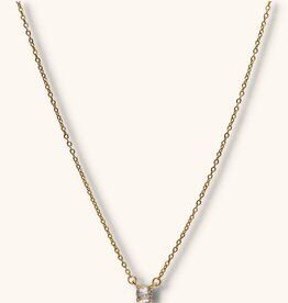 J&J Ketting goud met diamantje