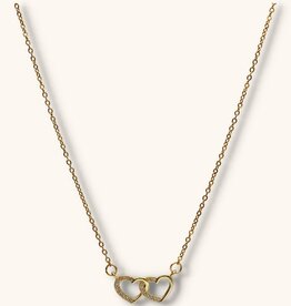 J&J Ketting met twee hartjes