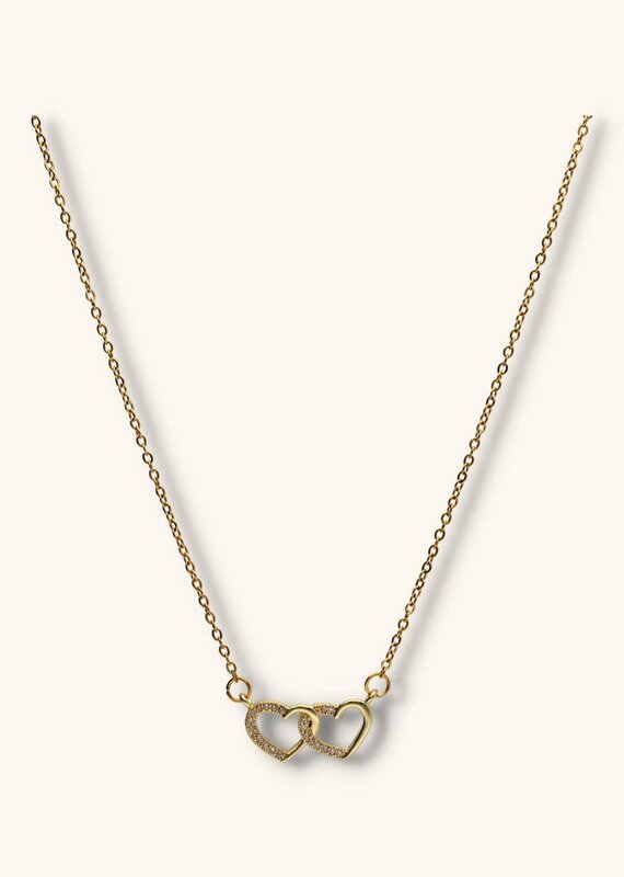 J&J Ketting met twee hartjes