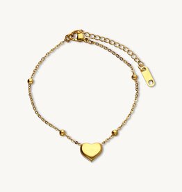 J&J Hart armband met bolletjes