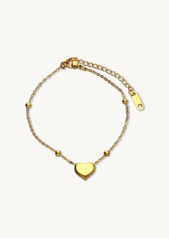 J&J Hart armband met bolletjes