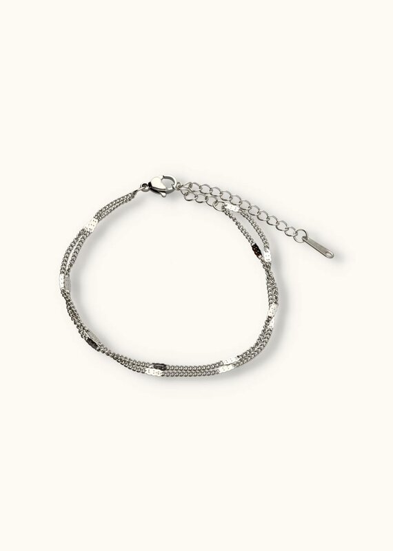 J&J Dubbele chain armbandje