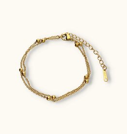 J&J Dubbele bolletjes armband