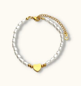 J&J Parel armbandje met hartje