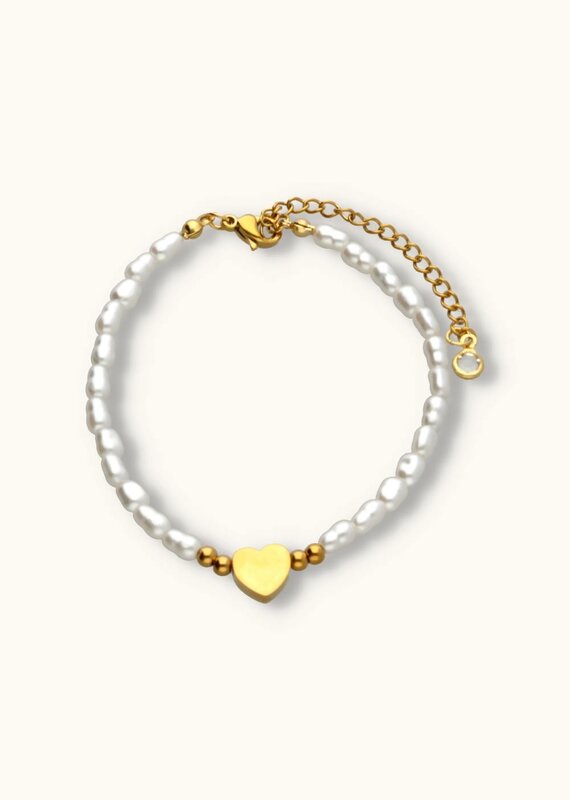 J&J Parel armbandje met hartje