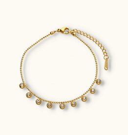 J&J Armbandje met strass bedeltjes