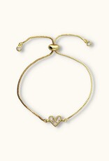 J&J Strass hartjes armband crystal