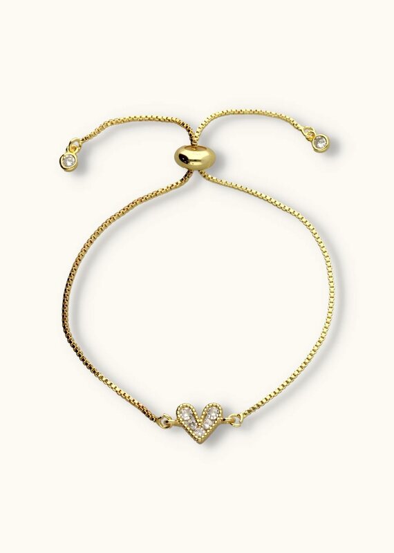 J&J Strass hartjes armband crystal