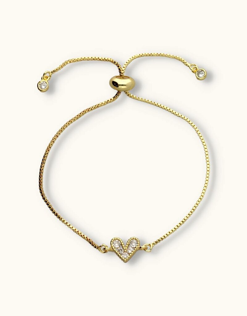 J&J Strass hartjes armband crystal
