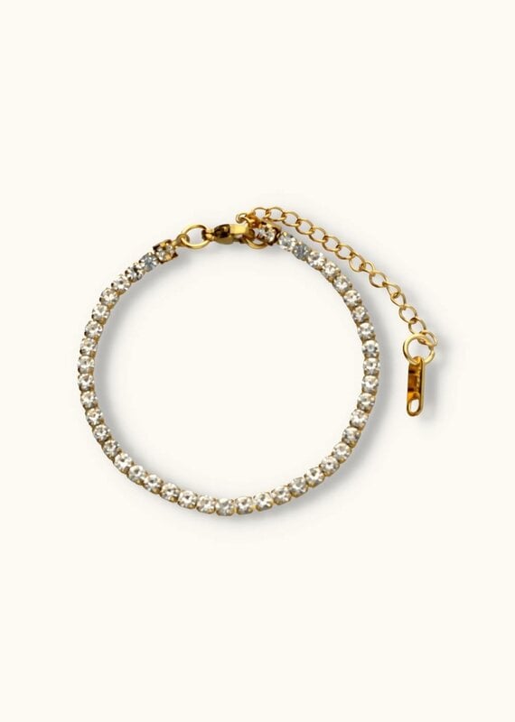 J&J Strass chain armbandje crystal