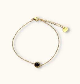 J&J Elegant strass armbandje zwart