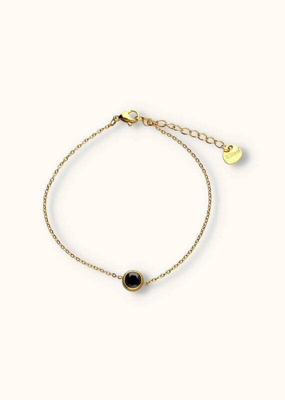 J&J Elegant strass armbandje zwart