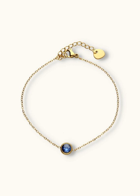 J&J Elegant strass armbandje blauw