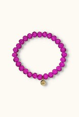 J&J Crystal armband fuchsia helder