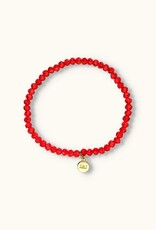 J&J Crystal armband vurig rood helder