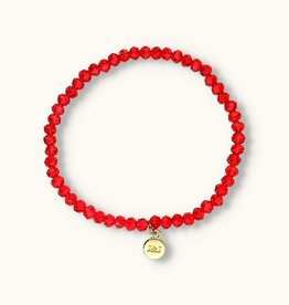 J&J Crystal armband vurig rood helder