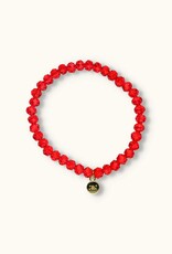 J&J Crystal armband vurig rood helder