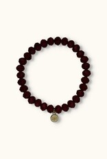 J&J Crystal armband dark wine