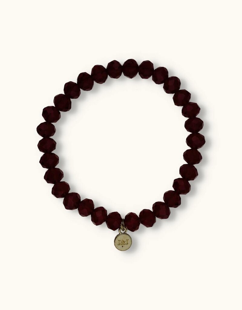 J&J Crystal armband dark wine