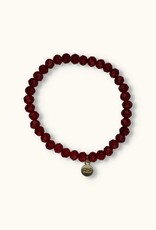 J&J Crystal armband wine red