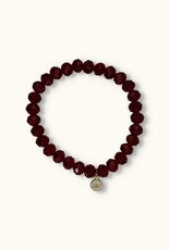 J&J Crystal armband wine red