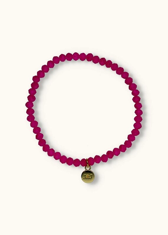 J&J Crystal armband Fuchsia
