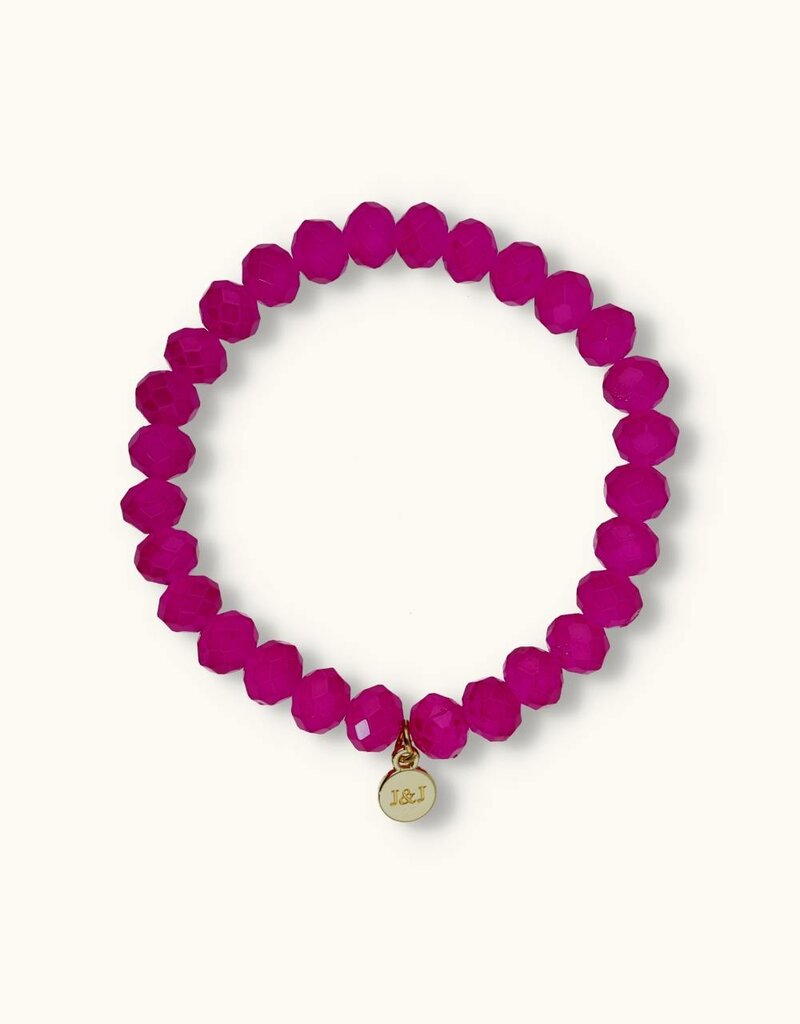 J&J Crystal armband Fuchsia