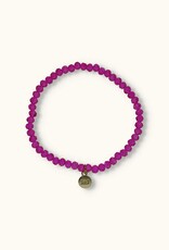J&J Crystal armband flower fuchsia