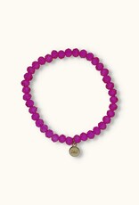 J&J Crystal armband flower fuchsia