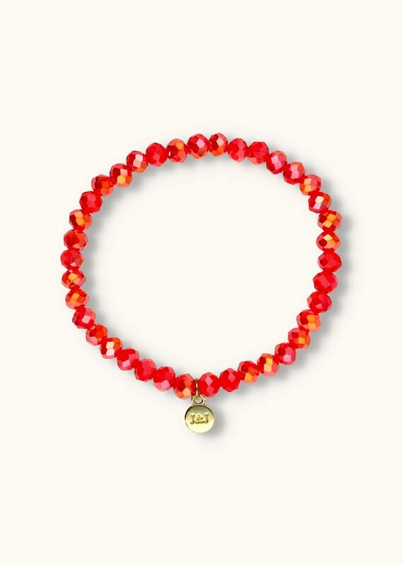 J&J Crystal armband sparkling red