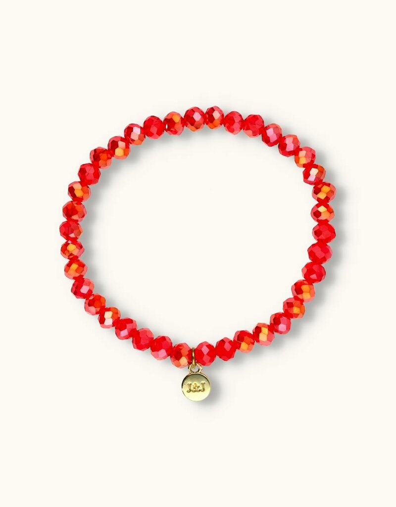 J&J Crystal armband sparkling red