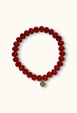 J&J Crystal armband blood red
