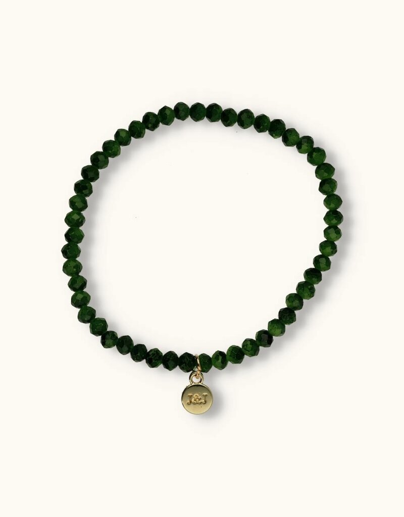 J&J Crystal armband mos green