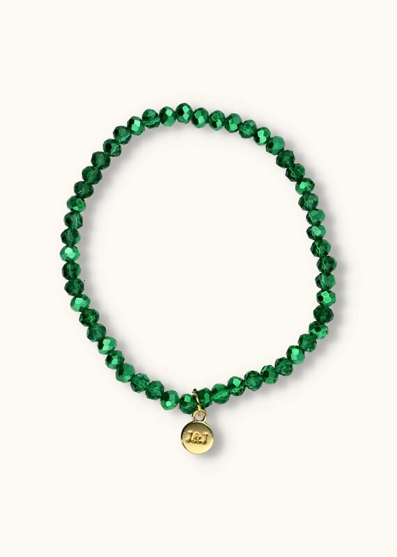 J&J Crystal armband shiny green