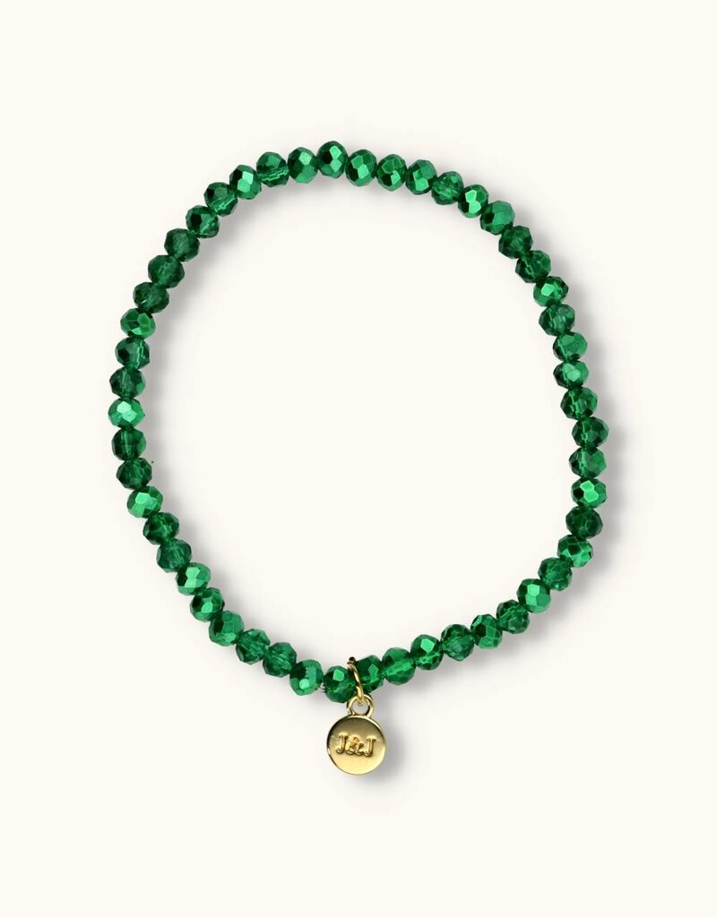 J&J Crystal armband shiny green
