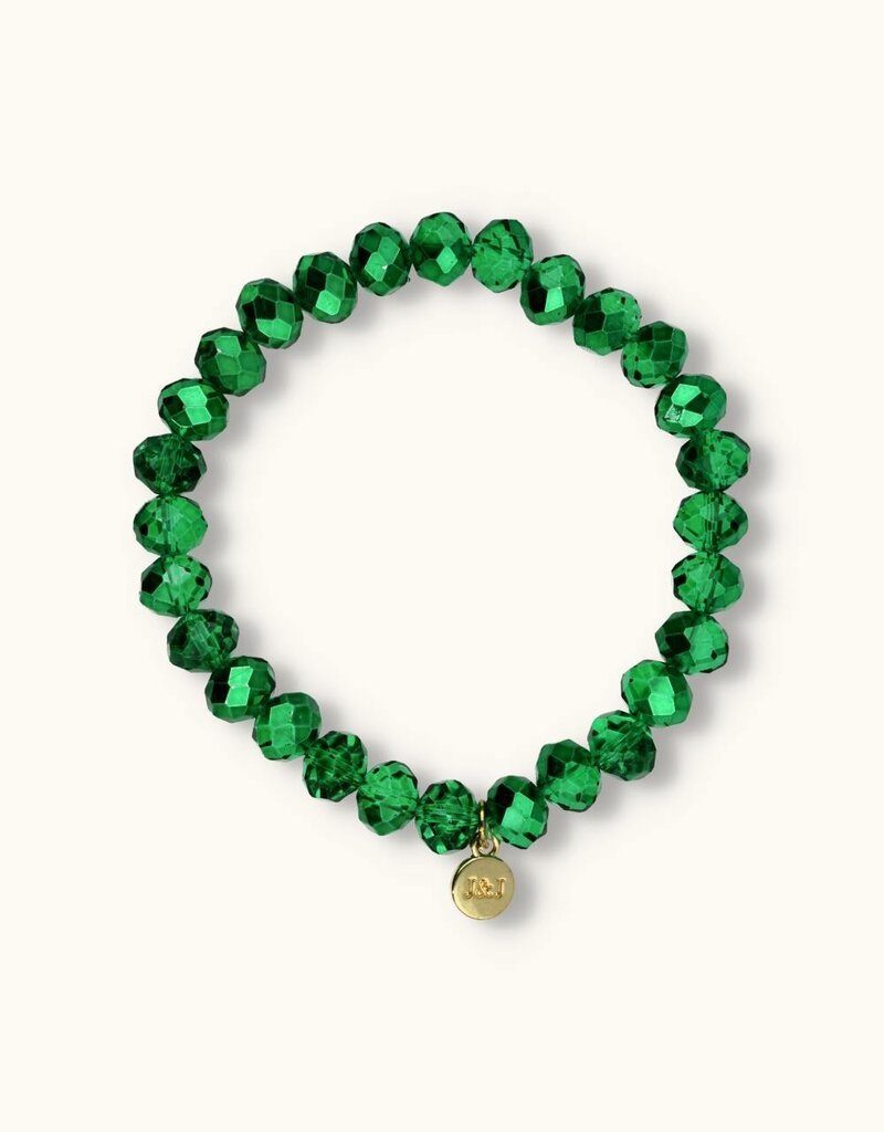 J&J Crystal armband shiny green