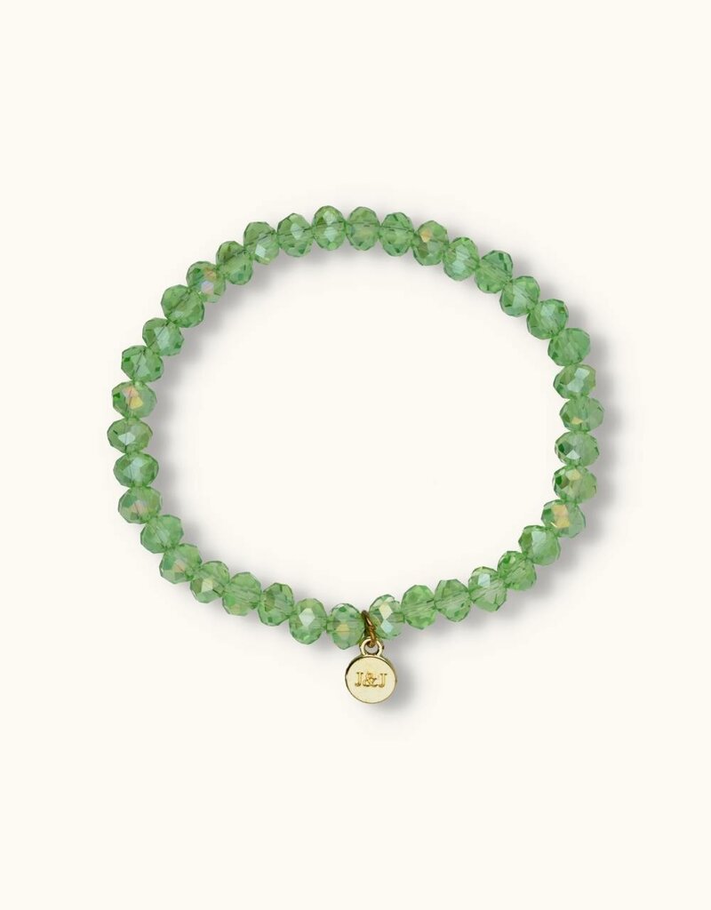 J&J Crystal armband green helder