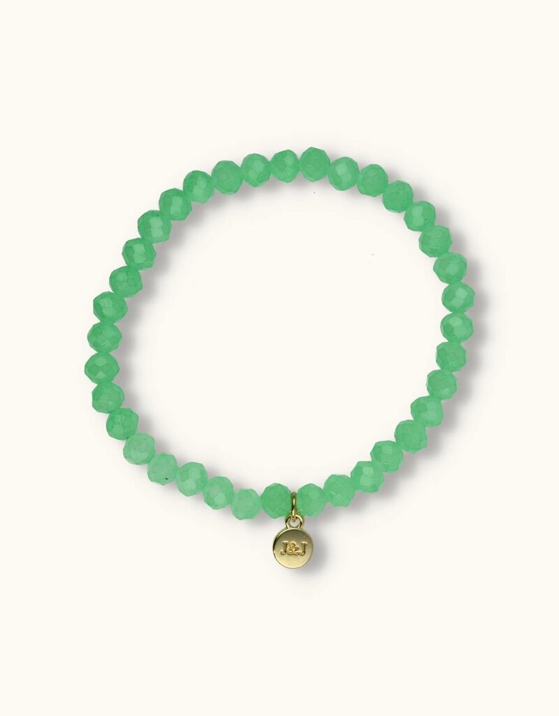 J&J Crystal armband sea green,