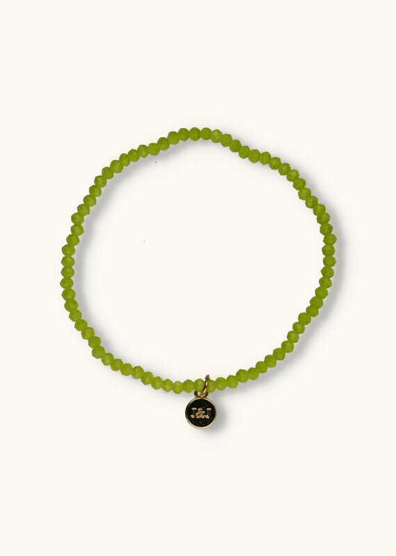 J&J Crystal armband apple green