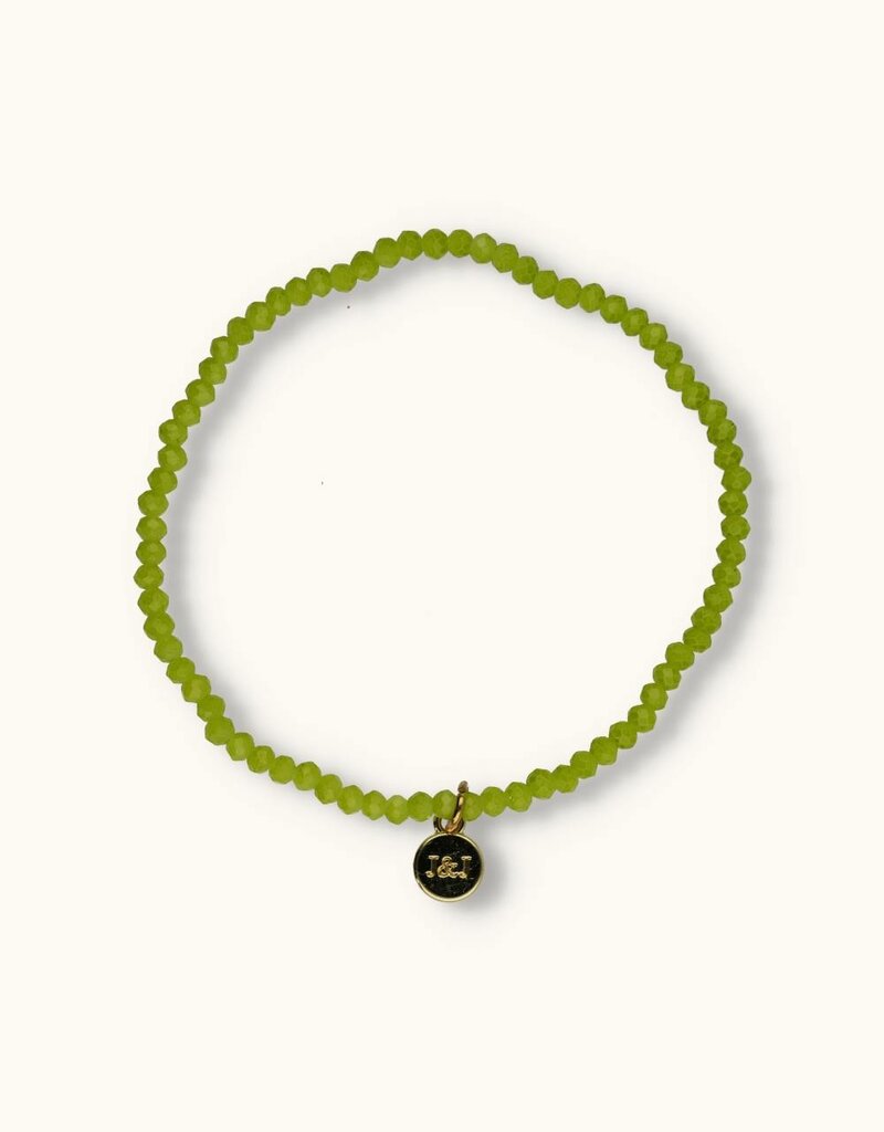 J&J Crystal armband apple green