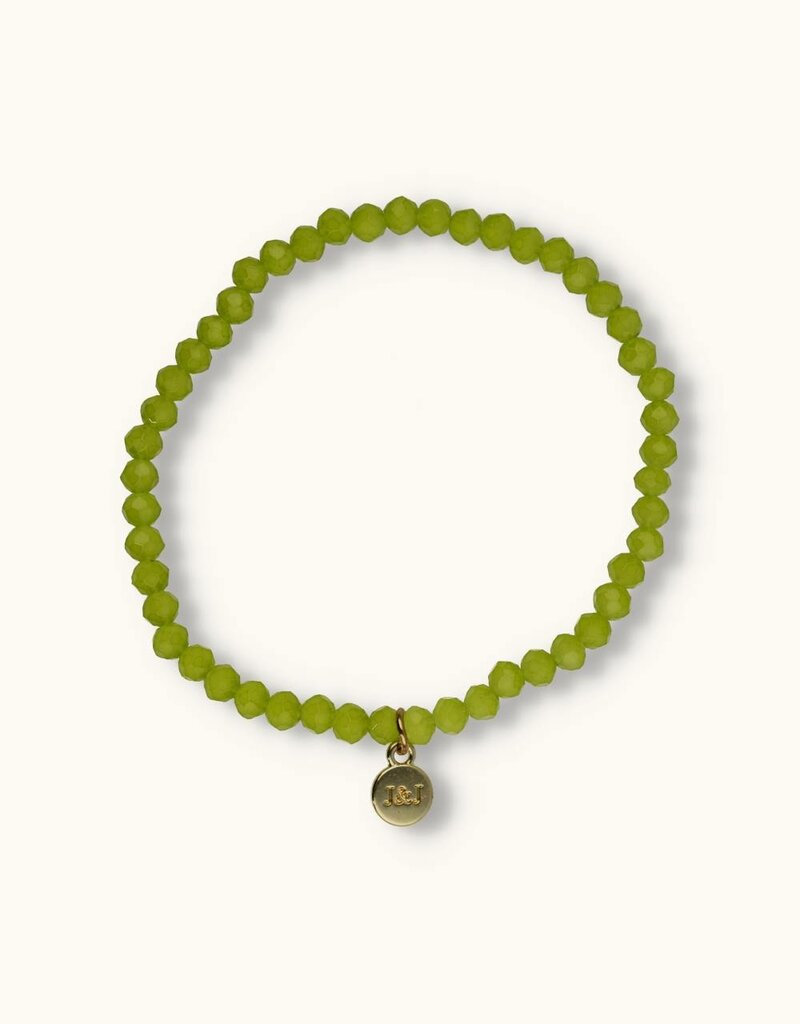 J&J Crystal armband apple green