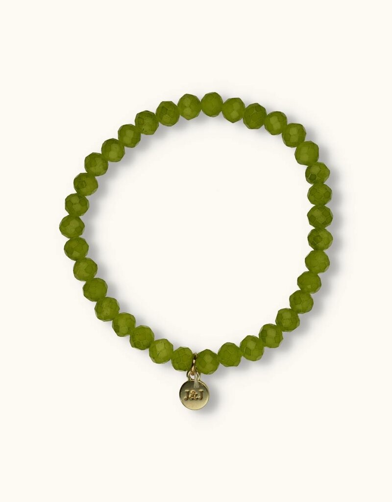 J&J Crystal armband apple green