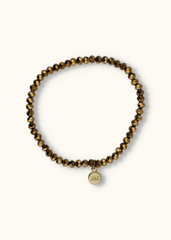 J&J Crystal armband antic gold