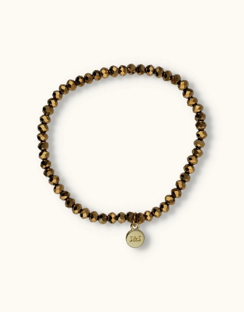 J&J Crystal armband antic gold