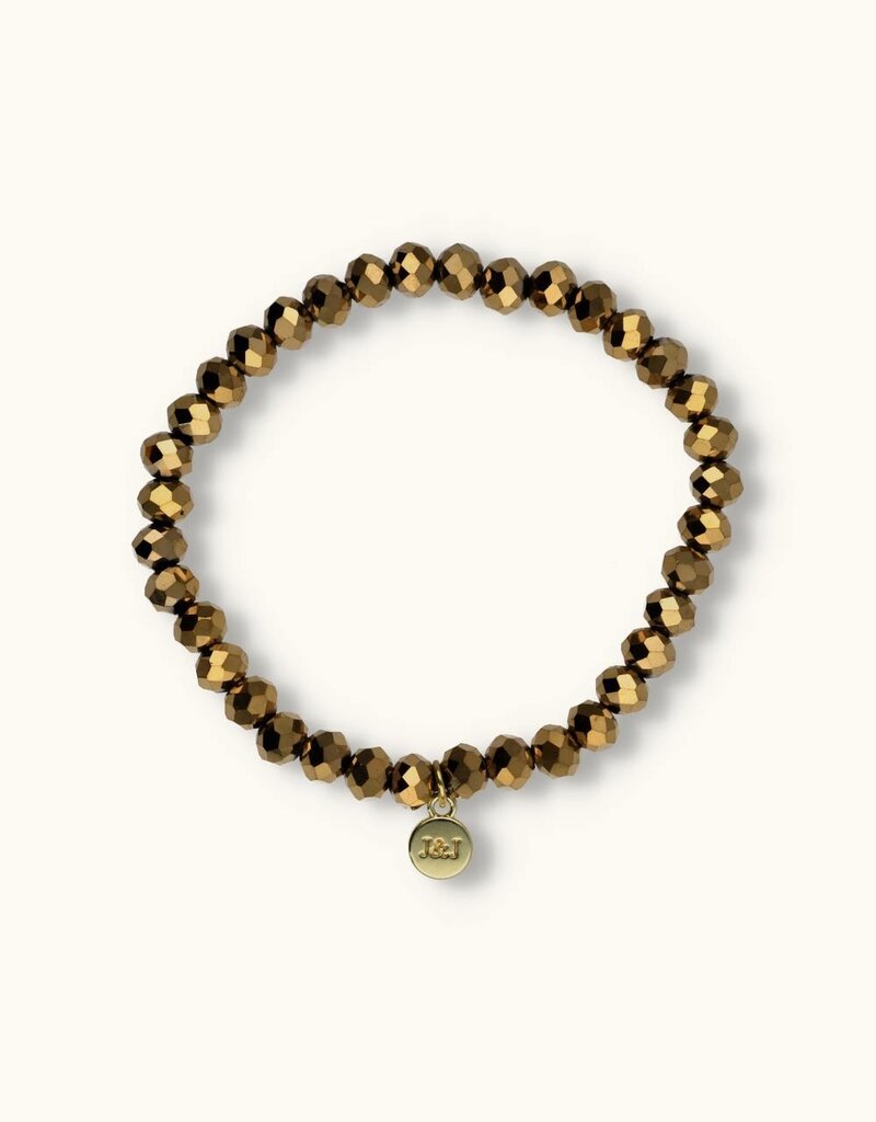 J&J Crystal armband antic gold